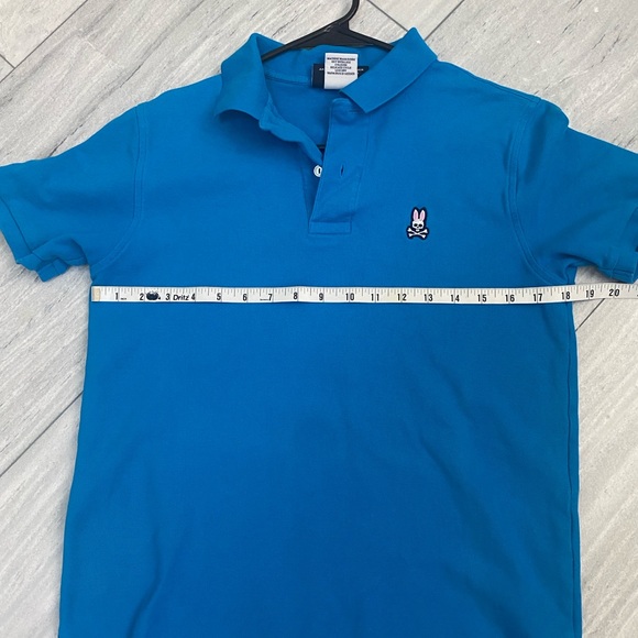 Psycho Bunny Blue Polo Shirt, European size 4 - Picture 6 of 8